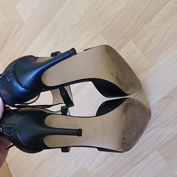 Marc Fisher Black Pumps Heels Pointed Toe Ankle Strap Back Zip Size 6 - Picture 13 of 13